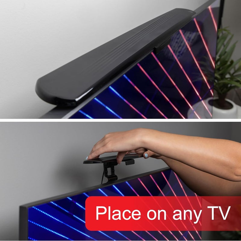 UltraPro Hover Digital TV Antenna Indoor for Smart TV, Long Range HD Local Channels, Easy Mount on Top Design, Supports 4K 1080P HDTV VHF UHF, 360° Reception, 83713 - Image 4
